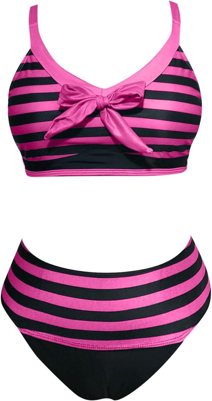 Dame Strand-Bikini-sæt med moderne indpakket top og højt skåret trusse Stilla