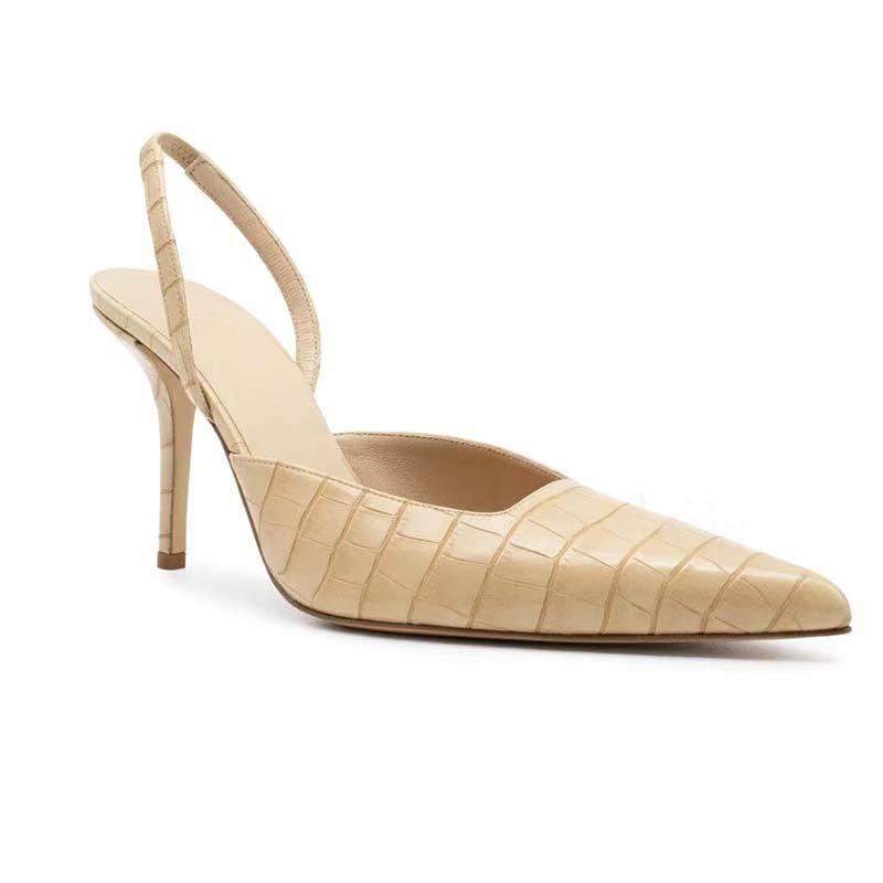 Femme Elegante Slingback Spidse Tæer Hæle Stilla