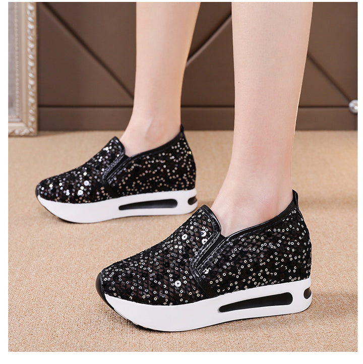 Dame mode og komfortable sneakers med glimmerdetaljer Stilla