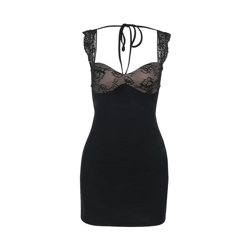 Dame sexy Minikjole med elegante blonde accenter Skovae