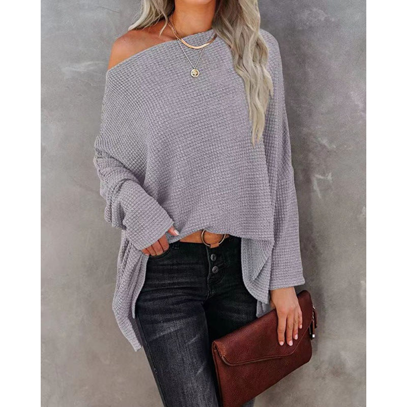 Dame Oversized Vaffelstrik Pullover Stilla