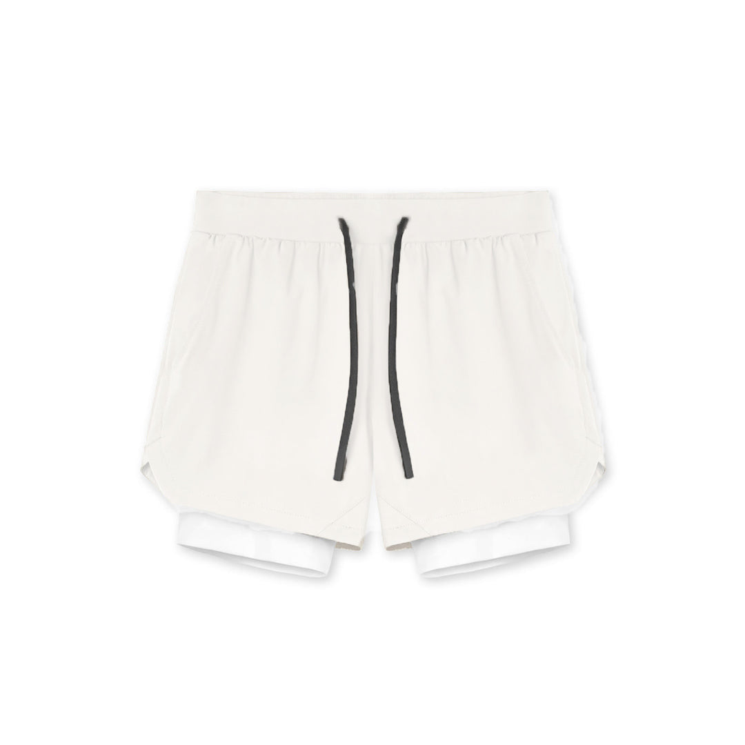 Dame Sporty løbeshort med integreret inderslip og elastisk talje Stilla