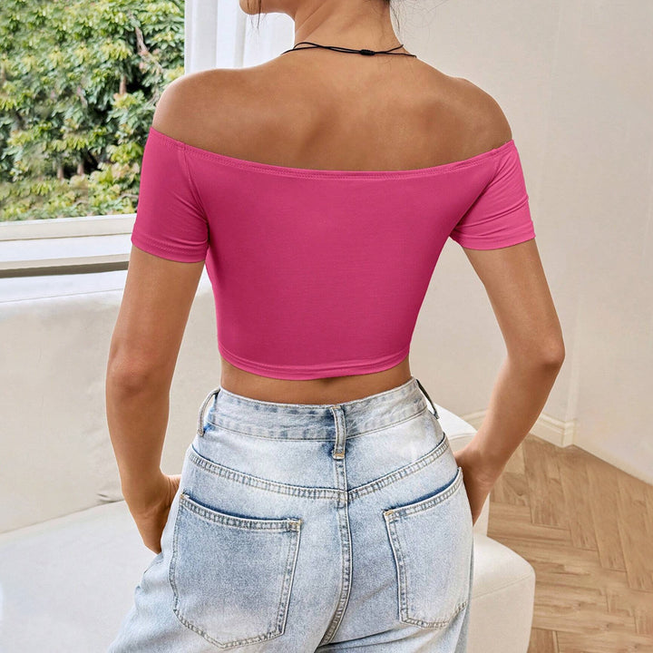 Kvinder cropped Off-Shoulder Skjorte Stilla