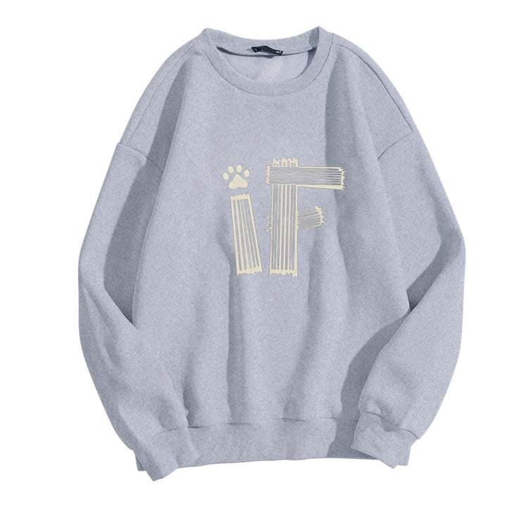 Kvinders casual sweatshirt med kreativt grafisk print Skovae