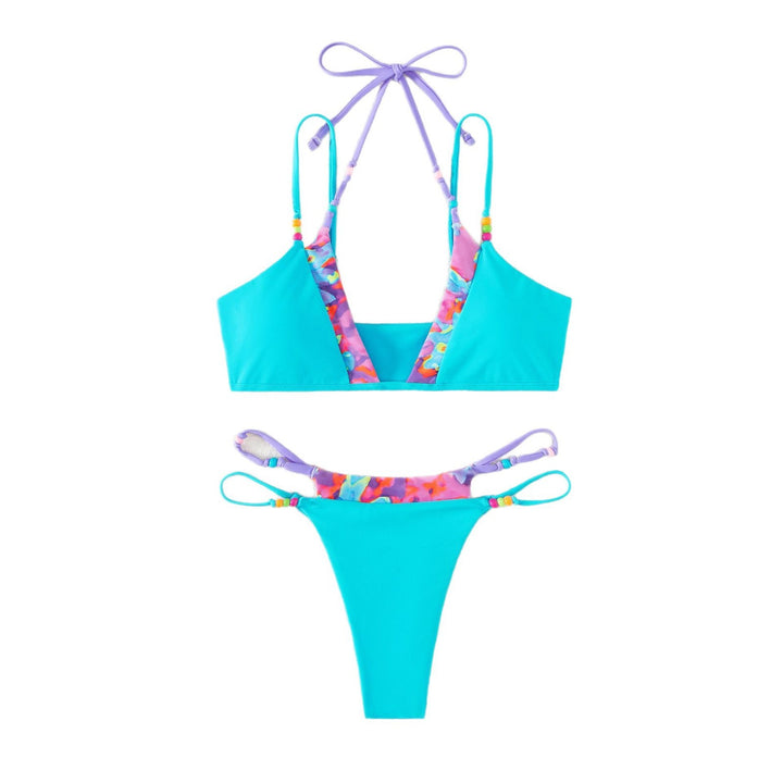 Dame legesy bikini med farverigt blomsterdesign Skovae