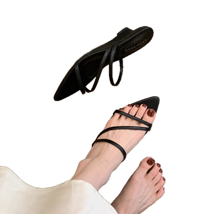 Dame Elegant Spids Udsnit Slingback Hæle med Rem Design Stilla