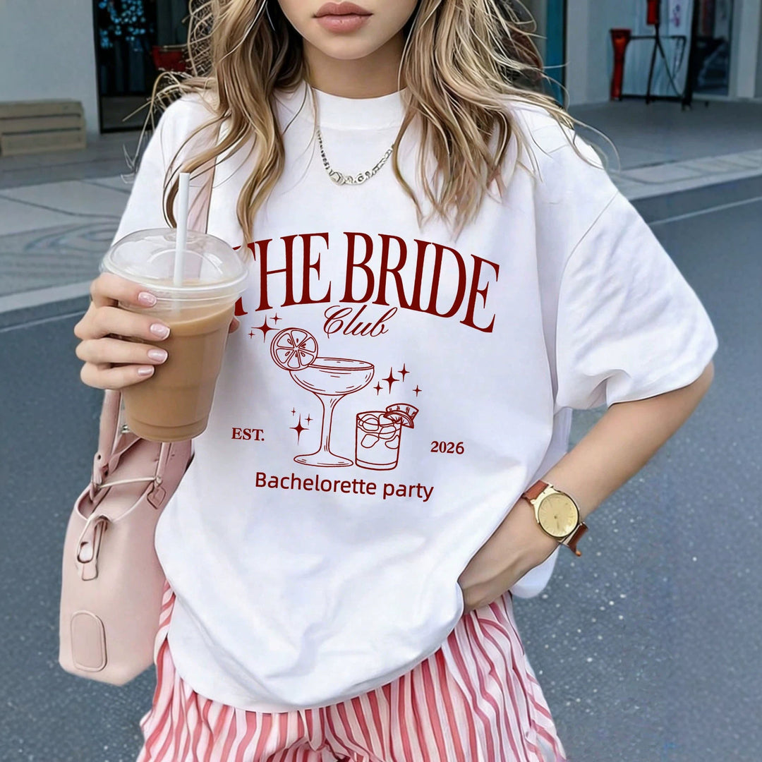 Damer oversized Bachelorette T-shirt med eksklusiv print Skovae