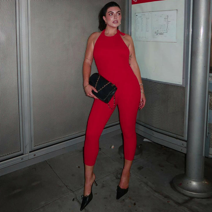 Dame Sporty Jumpsuit i højmoderne design med elastiske accenter Stilla