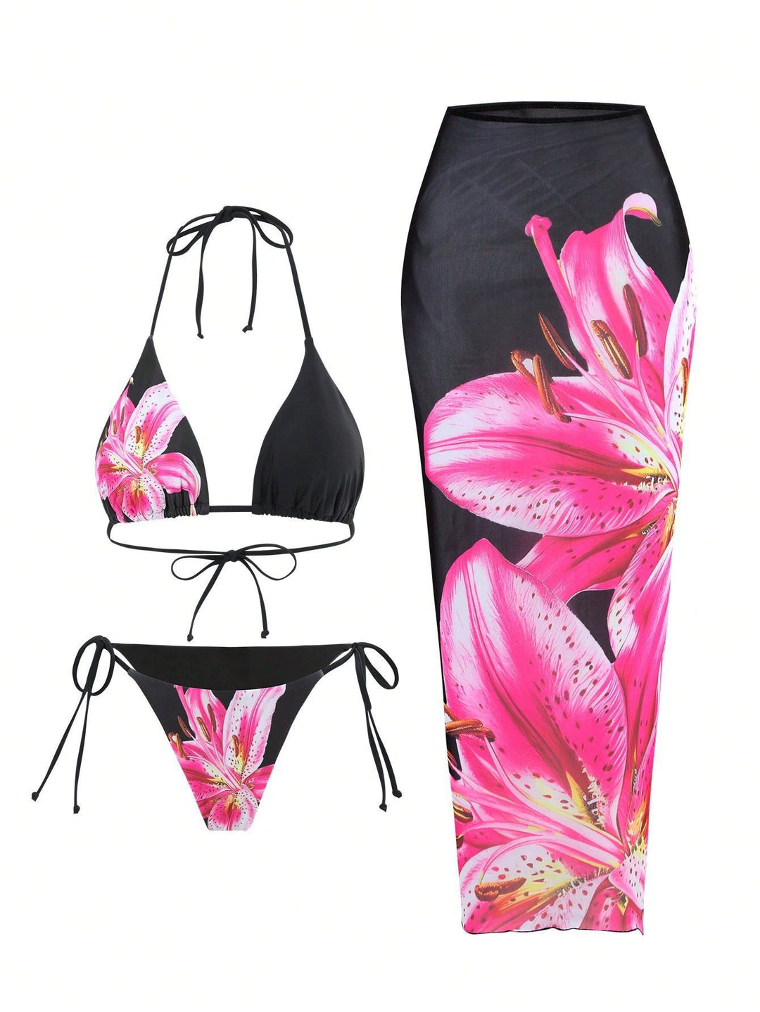Dame Bikini-sæt med blomstret nederdel Stilla