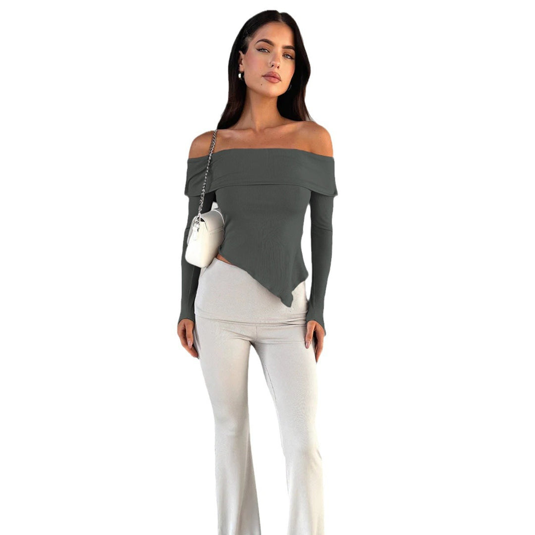 Dame Off-Shoulder skjorte med elegante trompetærmer Skovae