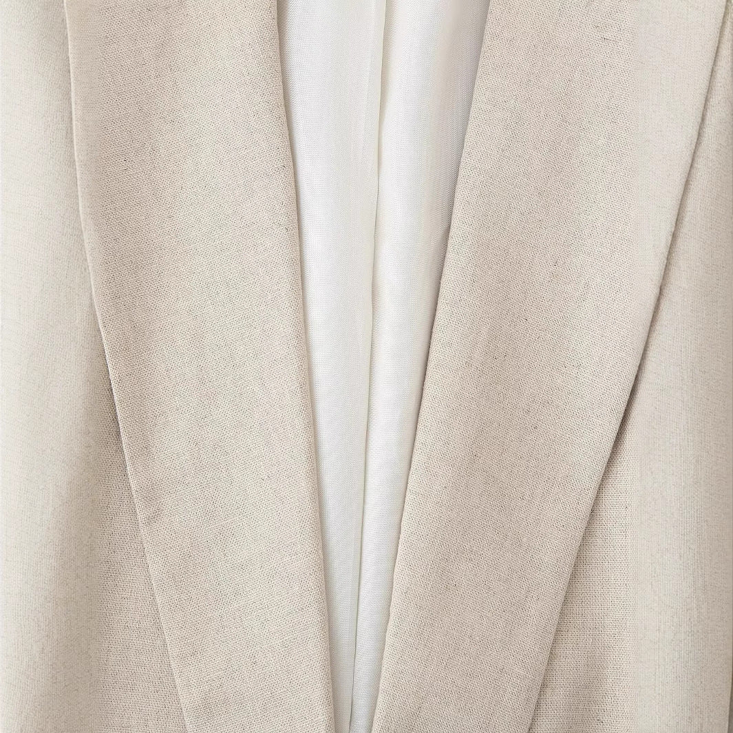Femme Skræddersyet Linned Blazer med Kontrastmanchetter Stilla