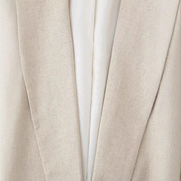 Femme Skræddersyet Linned Blazer med Kontrastmanchetter Stilla