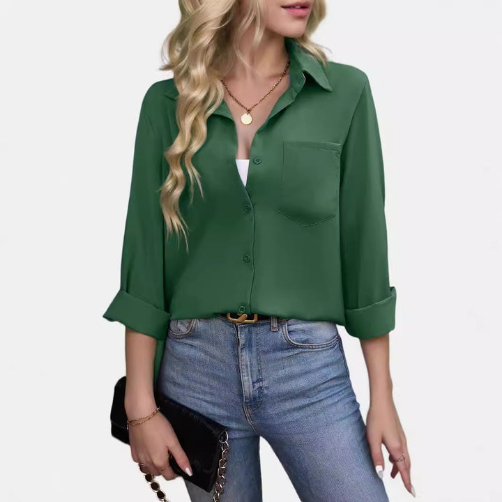 Damer Elegant og alsidig bluse med brystlomme Stilla