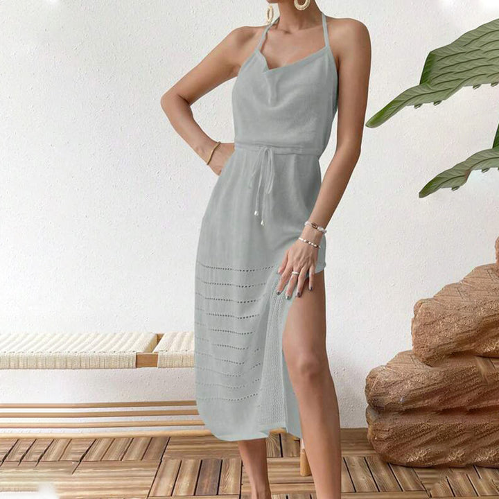 Dame Let Strik-Halter-Maxikjole Stilla