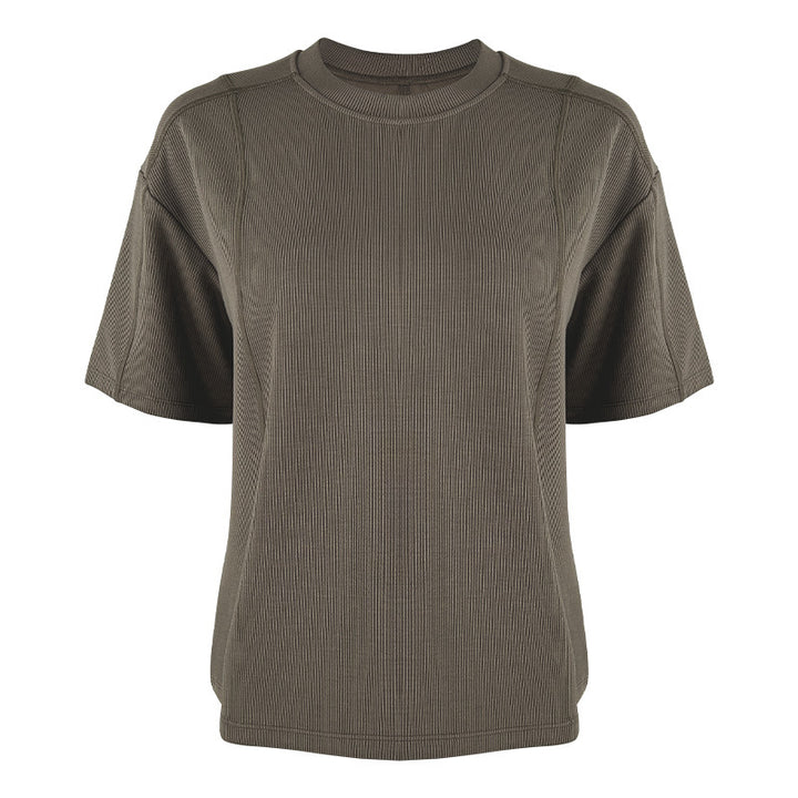 Dame afslappet oversized sports t-shirt i åndbart strukturstof Stilla