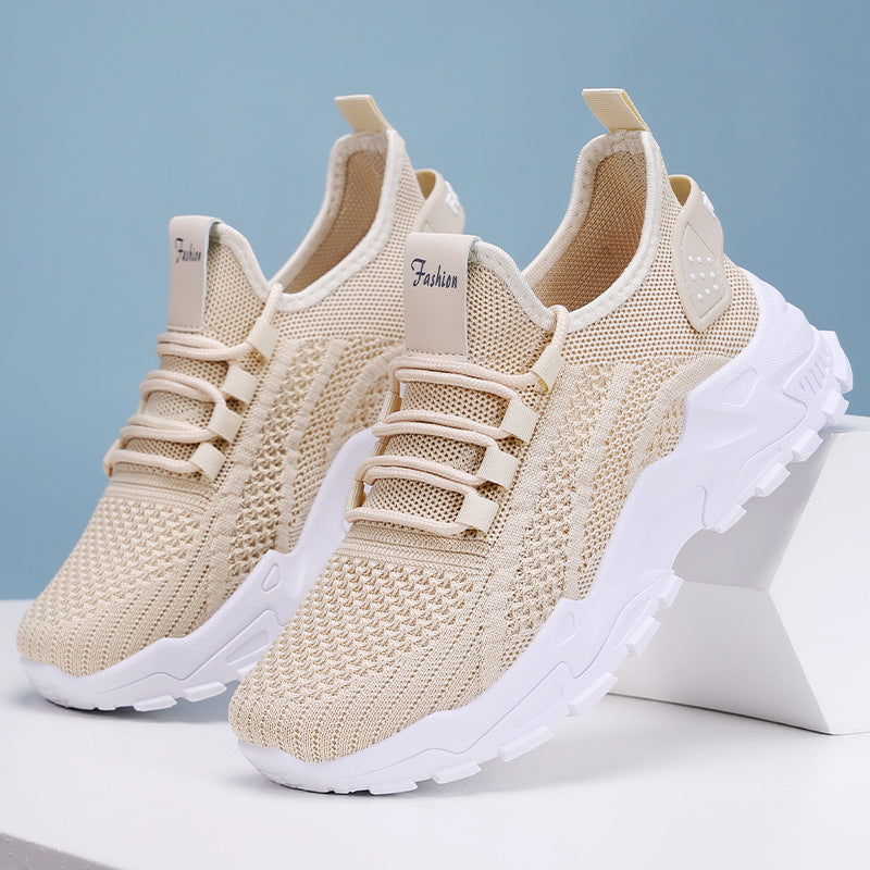 Dame Sporty fritidssneakers med åndbar netstruktur og dæmpende sål Stilla
