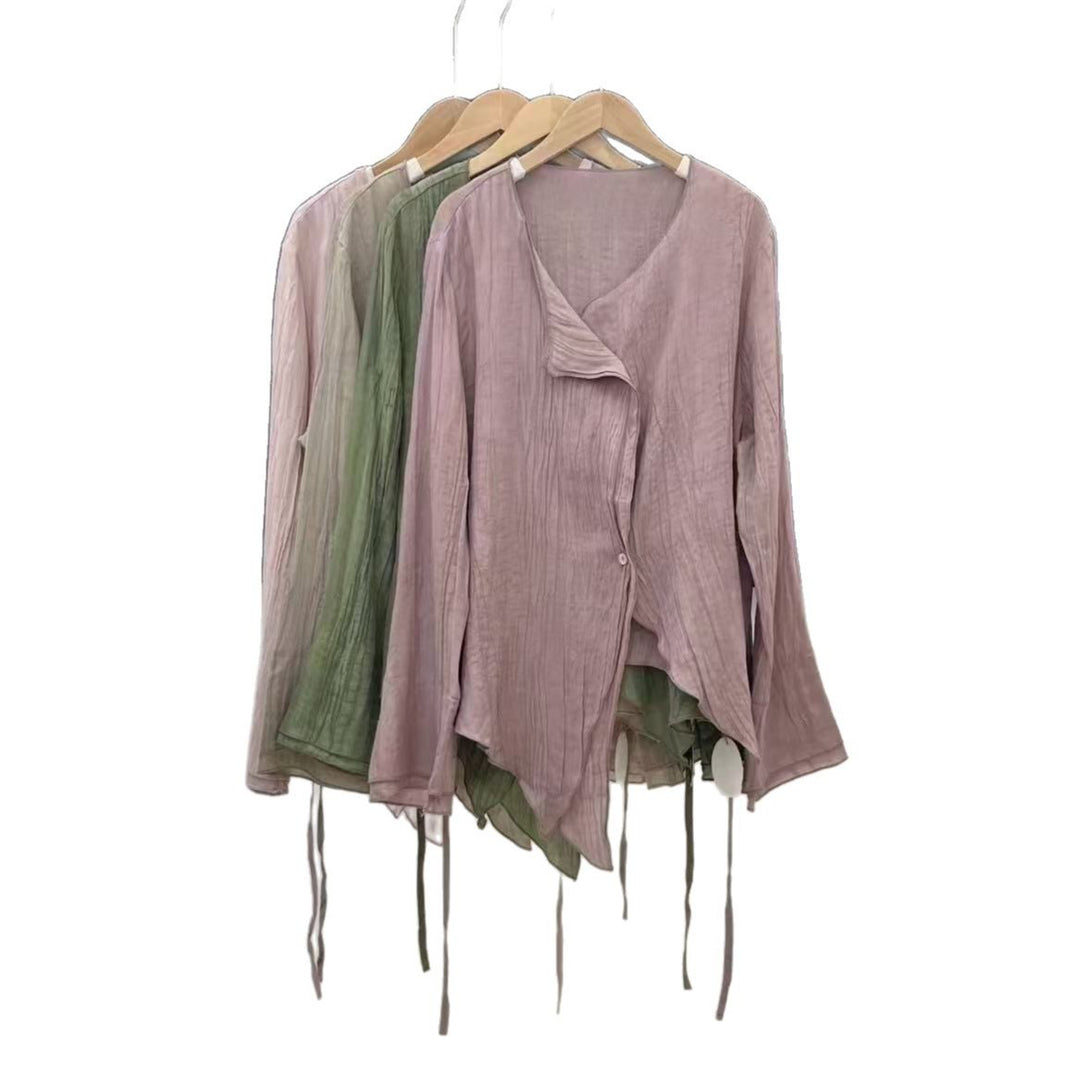 Femme Let lagbluse med åbent forrestykke Stilla