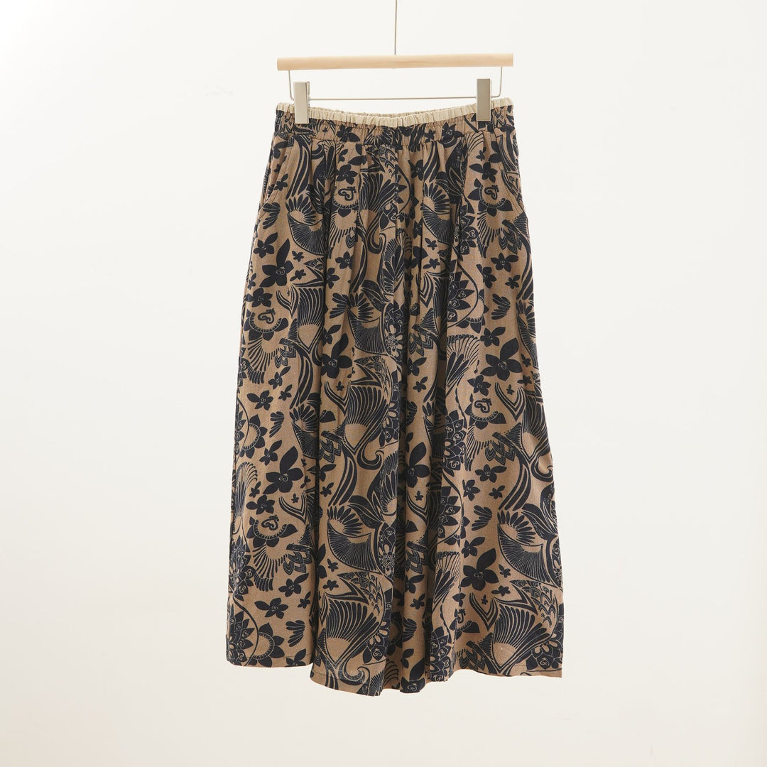 Femme Flydende Floral Tryk Maxi Nederdel Stilla