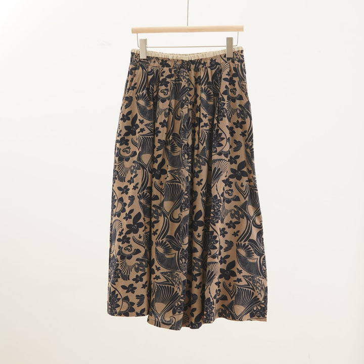 Femme Flydende Floral Tryk Maxi Nederdel Stilla