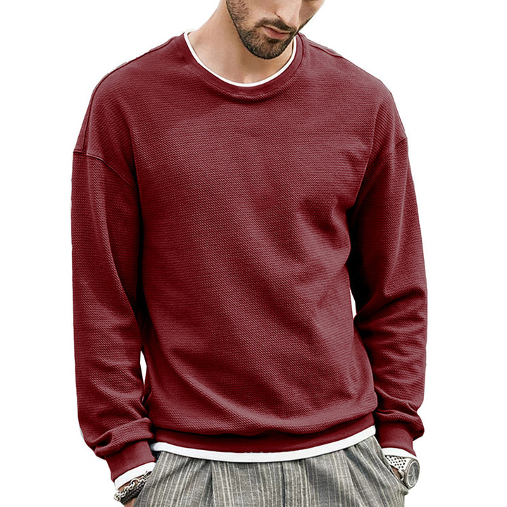 Herrer afslappet sweatshirt lavet af åndbart materiale med struktureret design Stilla