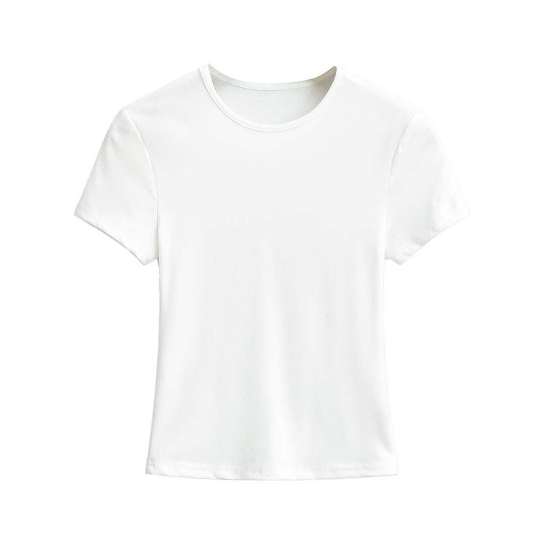 Kvinder Komfortabelt Basic T-shirt med åndbart materiale Stilla