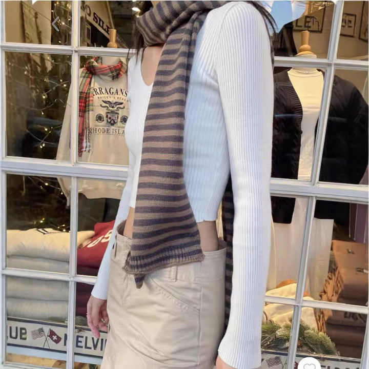 Kvinders elegante V-hals ribbet top Stilla