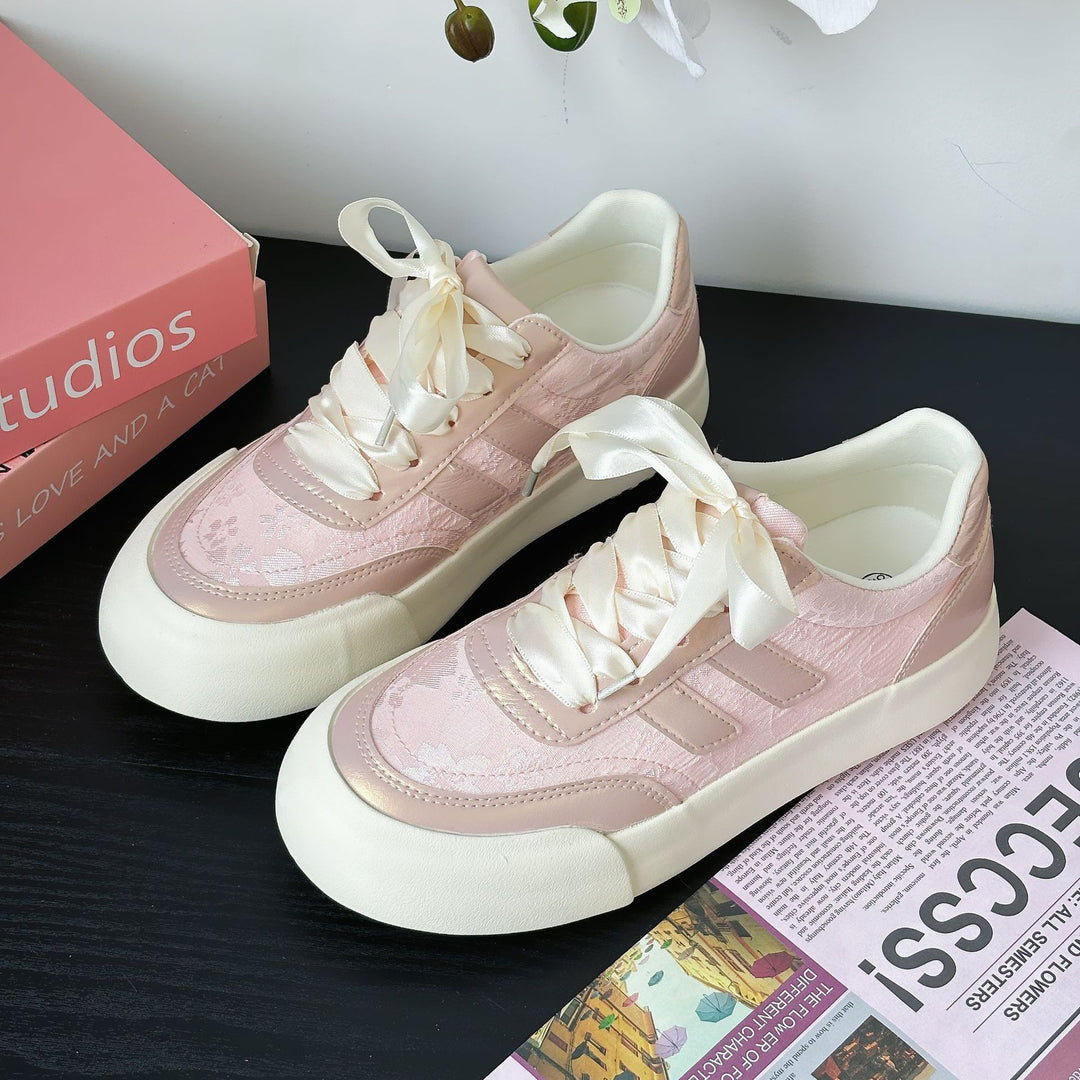 Dame mode sneakers med glitrende overdækning og polstret indersål Stilla