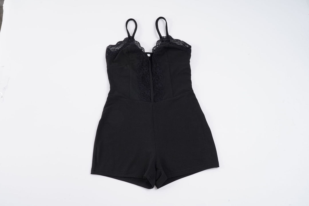 Dame bodystocking med spidsdetaljer og tætsiddende snit Skovae