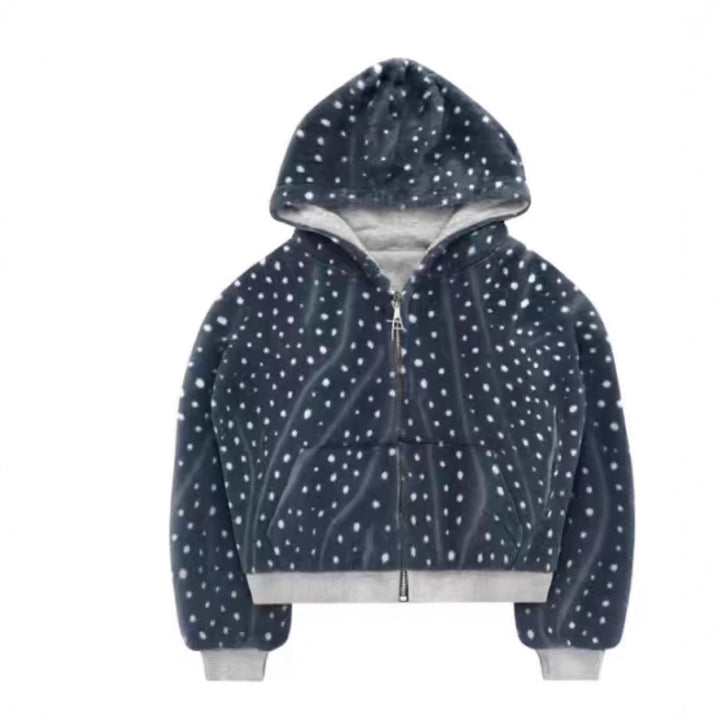 Kvinders hoodie-jakke med trendy gradient og praktisk lynlås Stilla