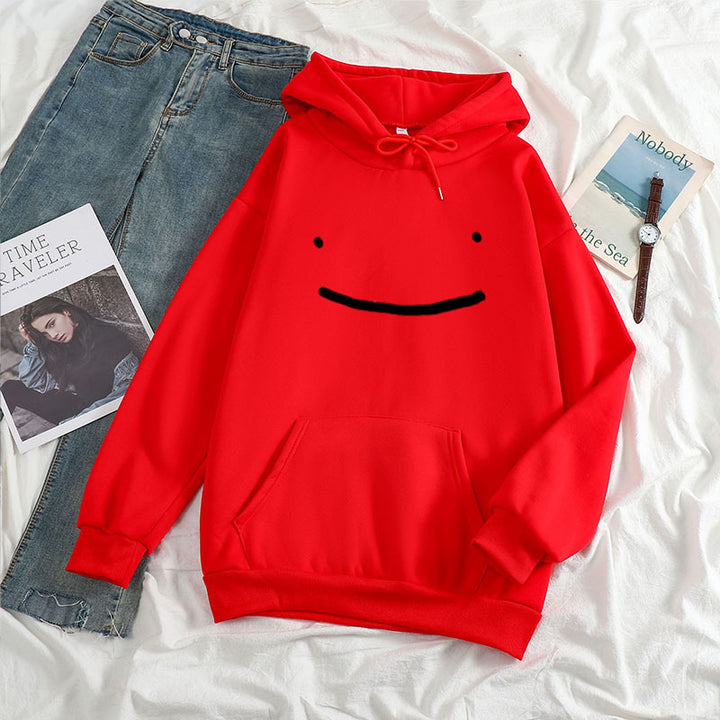 Damer hoodie med casual smiley design Skovae