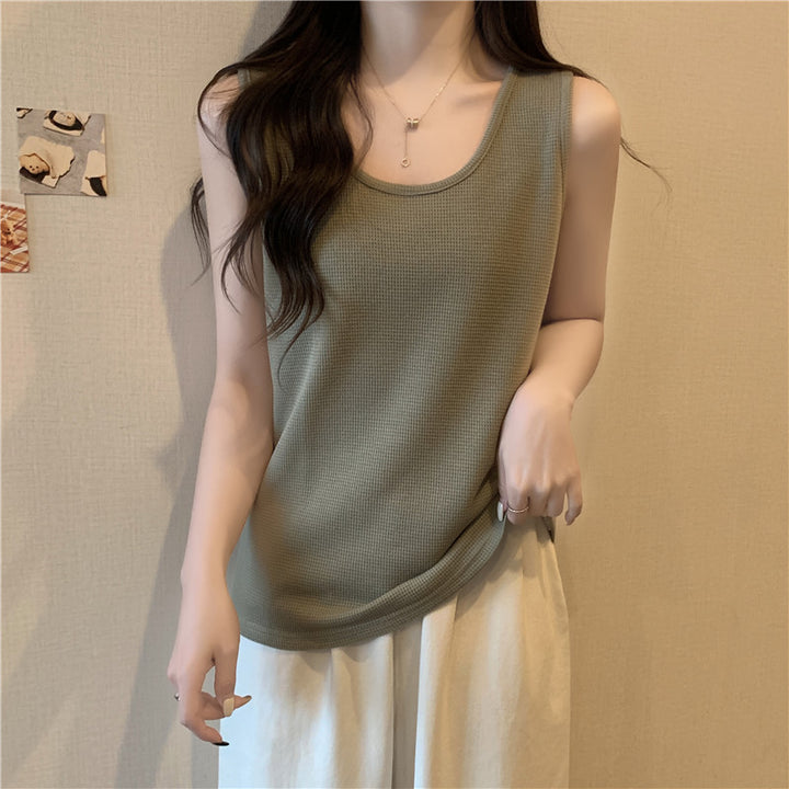 Femme Sleek Cropped Tanktop med struktureret stof Stilla