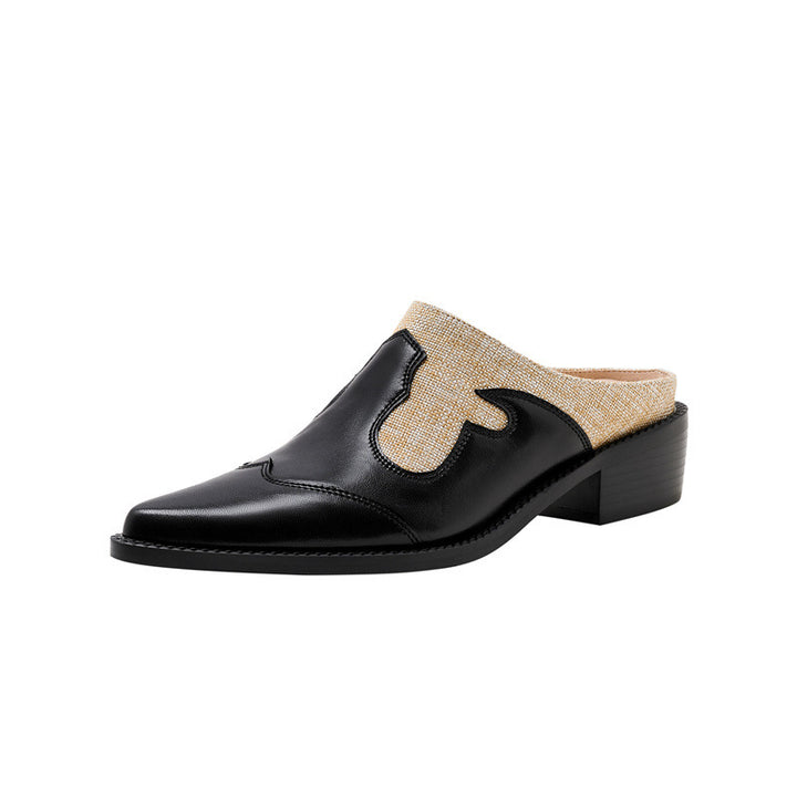Femme Elegante Let Mules med Dekorativ Udsnitdesign Stilla
