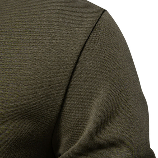 Herre Rundhalset Sweatshirt med blødt inderfor og moderne detaljer Stilla