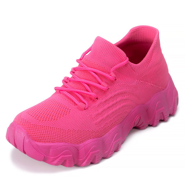 Dame Komfortable Sport-Sneakers med elastisk mesh-overdel og skridsikker sål Stilla