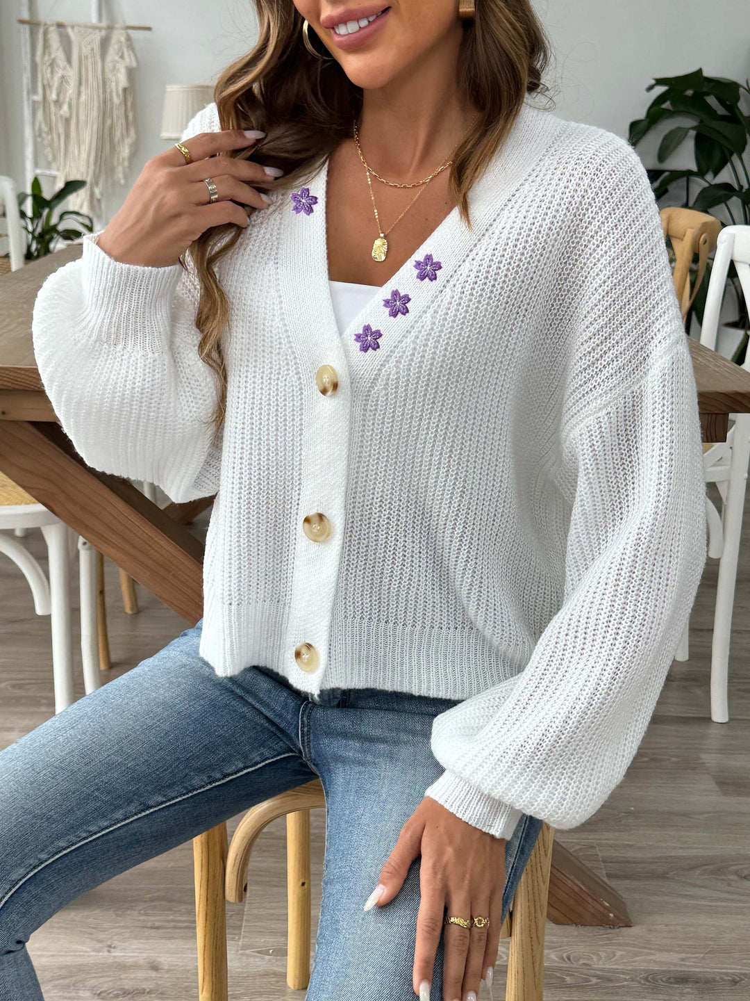 Dame afslappet strikcardigan Stilla