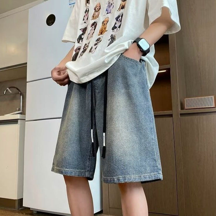 Herrer afslappede Denim Shorts Stilla