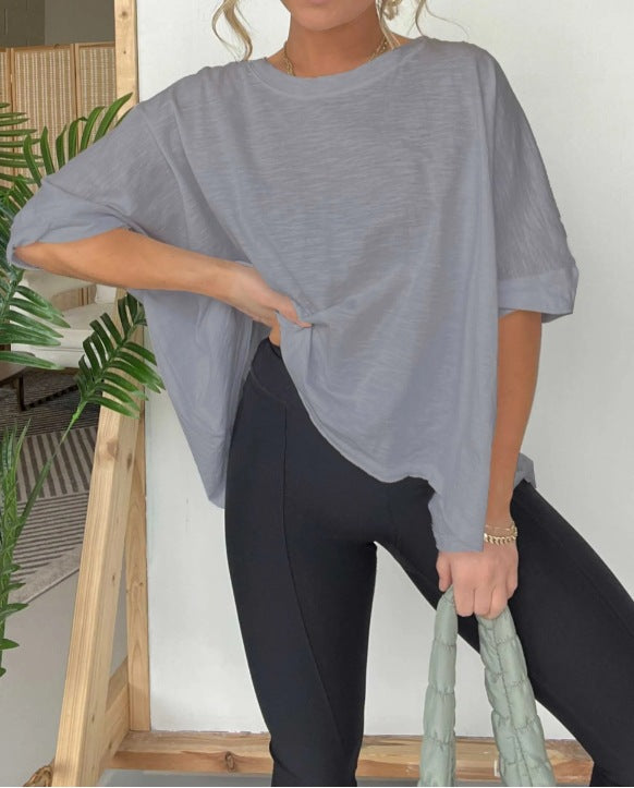 Dame casual oversized T-shirt med luftige ærmer Stilla