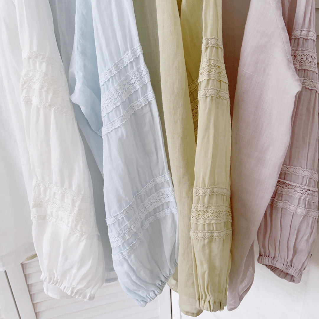 Dame Elegant Ruffle Shirt Med Knap Stilla