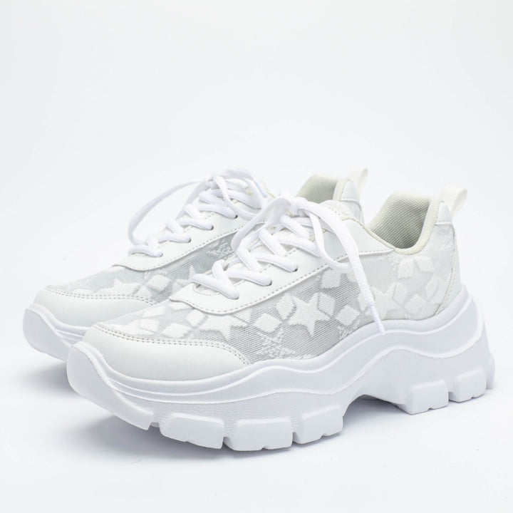 Dame luftige sneakers med trendy stjernedesign Stilla