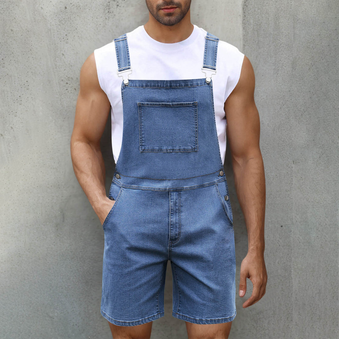 Herrer Casual Denim Overalls Stilla