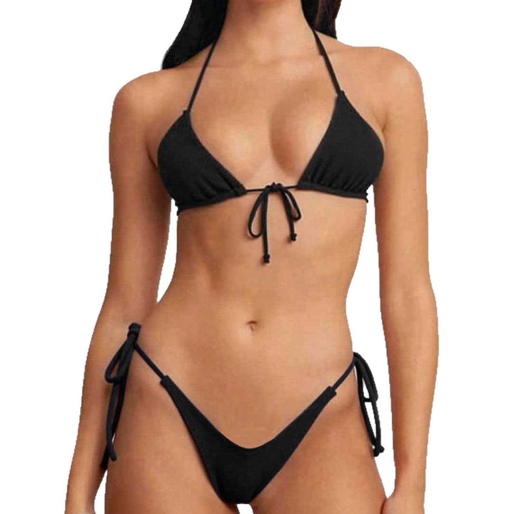 Dame triangel-bikini med justerbare bindinger Skovae