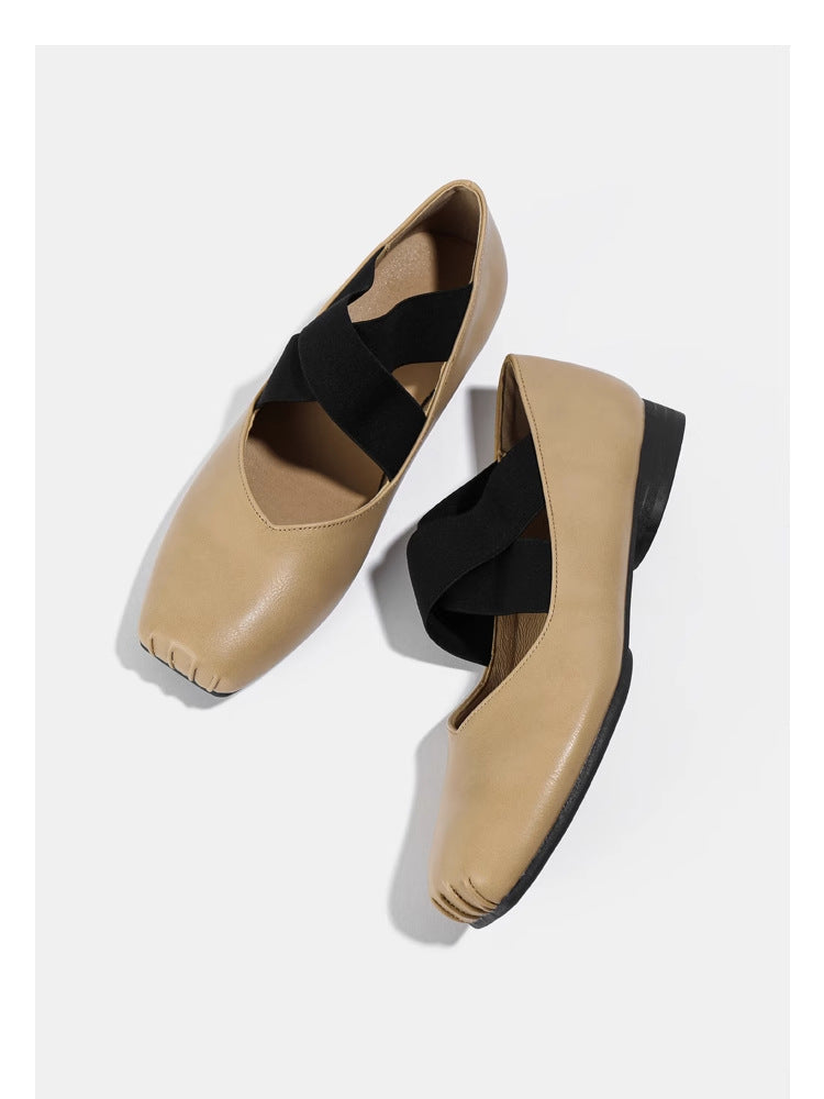 Dame Elegante Ballerinas med innovative tværremme Stilla