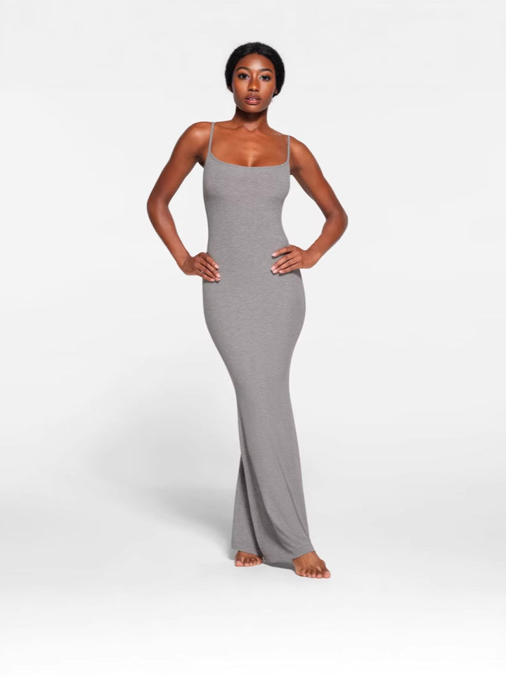 Damer Elegant Spaghetti-Rem Maxi-Kjole Stilla