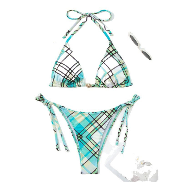 Dame Mønster Triangle Bikini Sæt Stilla
