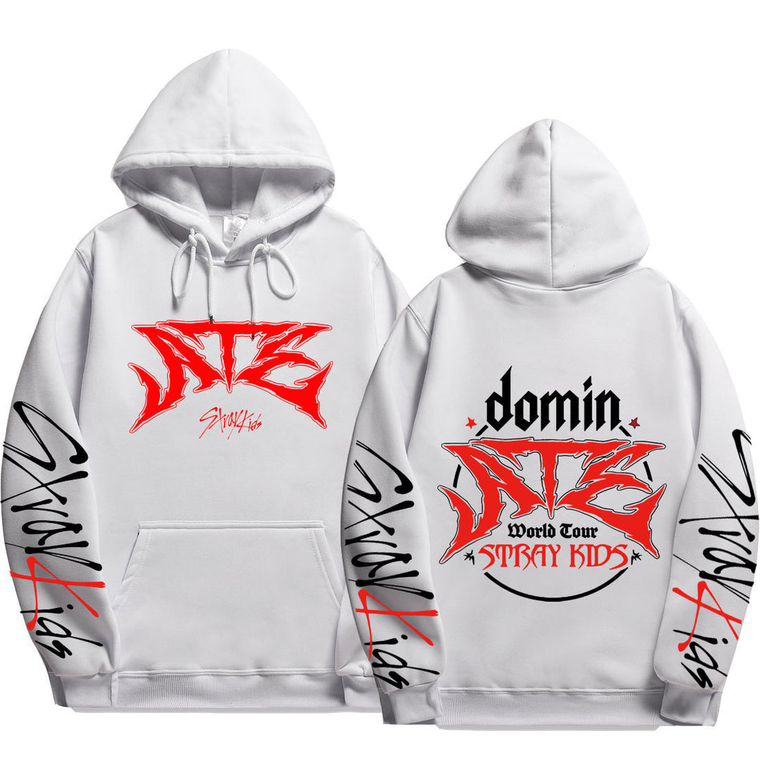 Dame hoodie med iøjnefaldende grafisk design Skovae