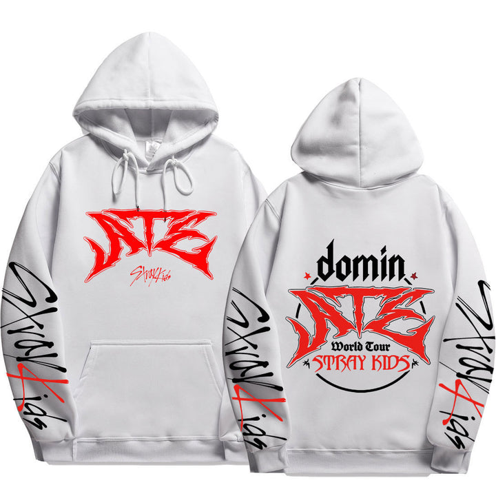Dame hoodie med iøjnefaldende grafisk design Skovae