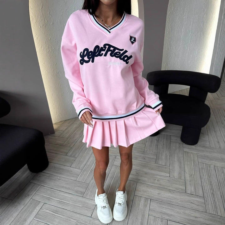 Kvinders afslappede kjole med integreret sweatshirt og iøjnefaldende logo Stilla