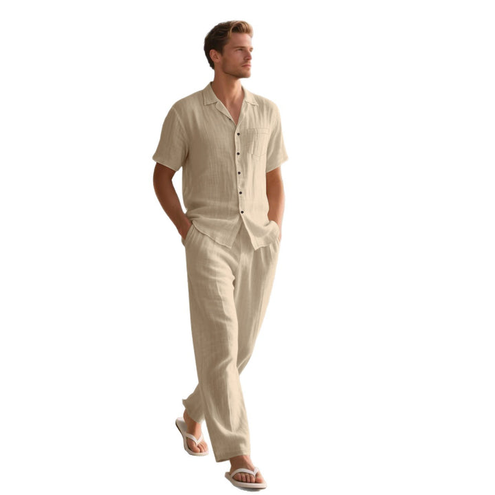 Herrer afslappet strandshirt og brede fritidsshorts Stilla