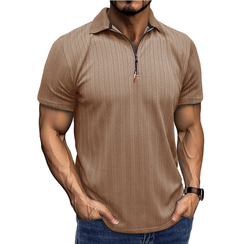 Herrer Kortærmet Poloshirt med høj Krave Stilla
