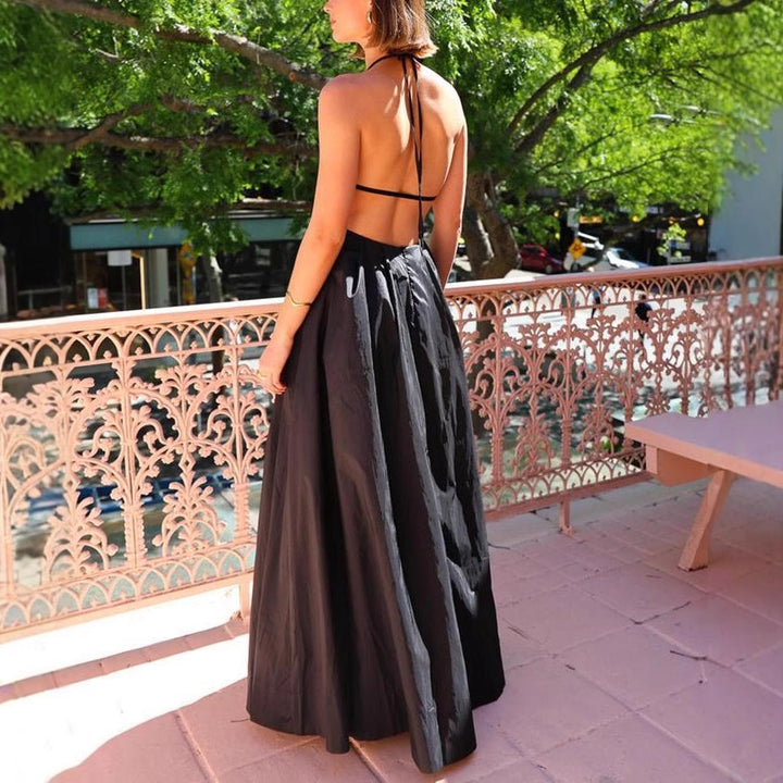 Dame maxi skirt med høj talje og elegant chiffon dækning